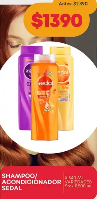 Supermercados Tadicor SHAMPOO/ ACONDICIONADOR SEDAL x 340ml oferta