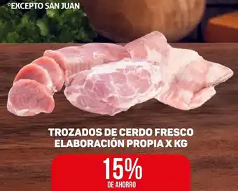 Makro TROZADOS DE CERDO FRESCO ELABORACIÓN PROPIA X KG oferta
