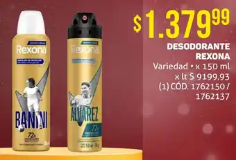 Makro DESODORANTE REXONA Variedad x 150ml oferta