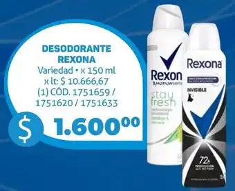 Makro DESODORANTE REXONA x 150ml oferta