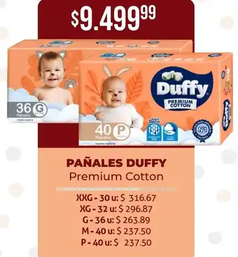 Makro PAÑALES DUFFY Premium Cotton oferta