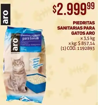 Makro PIEDRITAS SANITARIAS PARA GATOS ARO x 3,5kg oferta