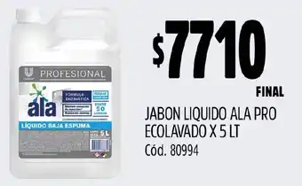 Supermercados Yaguar JABON LIQUIDO ALA PRO ECOLAVADO X 5LT oferta