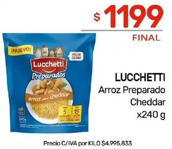 Nini Mayorista LUCCHETTI Arroz Preparado Cheddar x 240g oferta