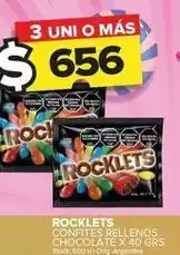Carrefour Maxi Rocklets - confites rellenos chocolate oferta