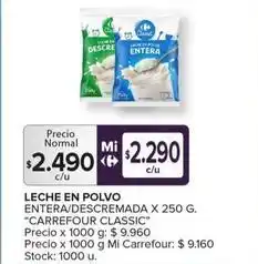 Carrefour Maxi Carrefour - leche en polvo oferta