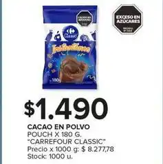 Carrefour Maxi Carrefour - cacao en polvo oferta