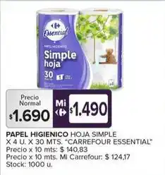 Carrefour Maxi Carrefour - papel higiénico oferta