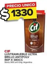 Carrefour Maxi Cif - lustramueble ultra brillo antipolv rep x 380cc oferta