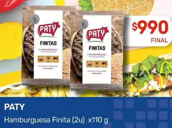 Nini Mayorista PATY Hamburguesa Finita 2u x110g oferta