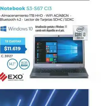 Exo Notebook S3-s67 Ci3