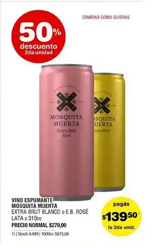 Atomo Conviene Vino Espumante Mosquita Muerta 50% Descuento 2da Unidad x 310ccc oferta