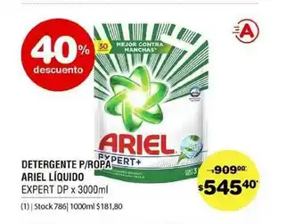 Atomo Conviene Detergente P Ropa Ariel Líquido x 3000ml oferta