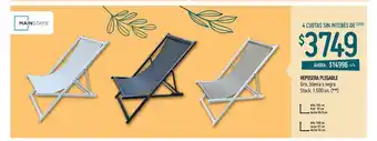 Walmart Mainstays Reposera Plegable oferta