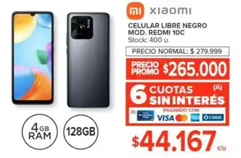 Carrefour XIAOMI CELULAR LIBRE NEGRO MOD. REDMI 10C oferta