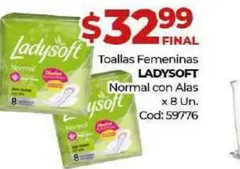 Diarco Ladysoft Toallas Femeninas Normal Con Alas X 8 Un. oferta