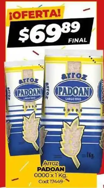 Diarco Padoan Arroz 0000 X 1Kg. oferta
