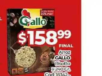 Diarco Gallo Arroz Risotoo X 240gr. oferta