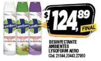 Supermercados Yaguar Lysoform Aero Desinfectante Ambientes oferta