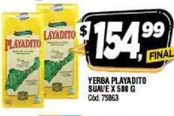 Supermercados Yaguar Playadito Yerba x 500gr oferta