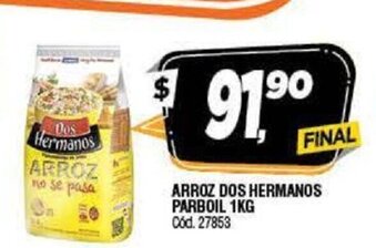 Supermercados Yaguar Arroz Dos Hermanos Parboil 1kg oferta