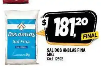 Supermercados Yaguar Dos Anclas Sal Fina 5kg oferta