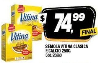 Supermercados Yaguar Vitina Semola Clasica F. Calcio 250g oferta