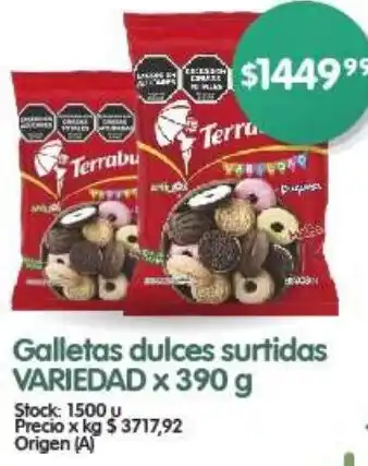 Supermercados Buenos Días Galletas dulces surtidas VARIEDAD x 390g oferta