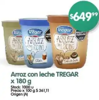 Supermercados Buenos Días Arroz con leche TREGAR X 180G oferta