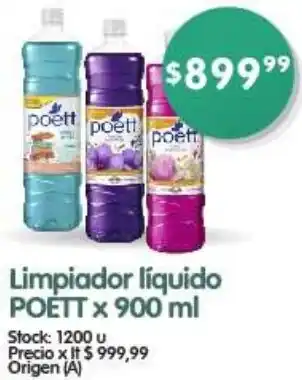 Supermercados Buenos Días Limpiador líquido POETT x 900ml oferta