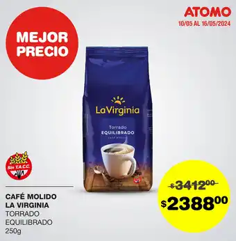 Atomo Conviene CAFÉ MOLIDO LA VIRGINIA TORRADO EQUILIBRADO 250g oferta