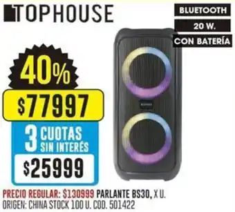 Coto PARLANTE BS30 X U oferta