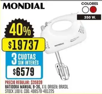 Coto BATIDORA MANUAL B-36 XU oferta
