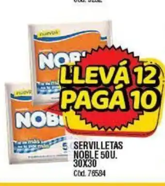 Supermercados Yaguar Servilletas Noble 50u 30x30 oferta