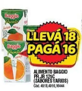 Supermercados Yaguar Baggio Alimento PR.JR 125c (Sabores Varios) oferta
