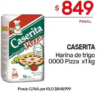 Nini Mayorista CASERITA Harina de trigo 0000 Pizza x1kg oferta