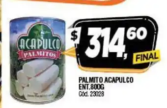 Supermercados Yaguar Acapulco Palmito Ent 800g oferta