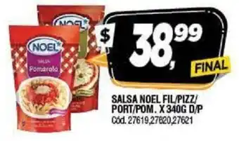 Supermercados Yaguar Noel Salsa Fil/Pizz/Port/Pom. x 340g D/P oferta