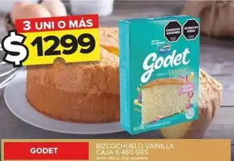 Carrefour Maxi Godet - bizcochuelo vainilla oferta