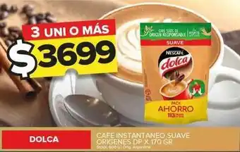 Carrefour Maxi Dolca - cafe instantaneo suave origenes oferta