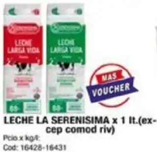 Maxiconsumo LECHE LA SERENISIMA x 1lt oferta