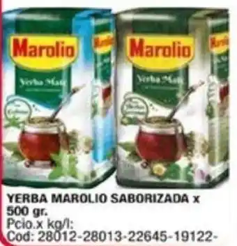 Maxiconsumo YERBA MAROLIO SABORIZADA X 500GR oferta