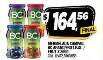Supermercados Yaguar BC Mermelada Campag. Arand/Frut T. RJS. / Frut x 390g oferta
