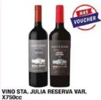 Maxiconsumo VINO STA. JULIA RESERVA VAR. X 750cc oferta