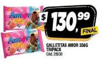 Supermercados Yaguar Amor Galletitas 336g Tripack oferta