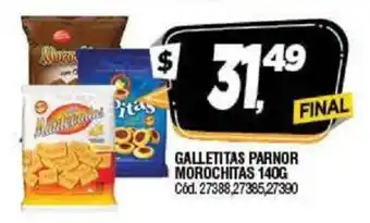 Supermercados Yaguar Parnor Morochitas Galletitas 140g oferta