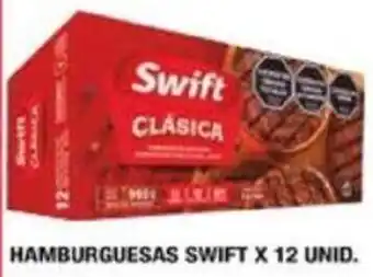 Maxiconsumo HAMBURGUESAS SWIFT X 12 UNID oferta