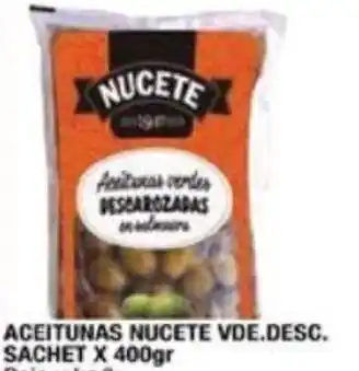 Maxiconsumo ACEITUNAS NUCETE VDE.DESC. SACHET X 400GR oferta