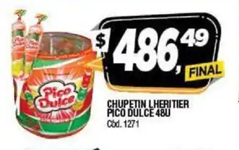 Supermercados Yaguar Pico Dulce Chupetin Lheritier 48u oferta