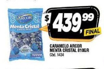 Supermercados Yaguar Arcor Menta Cristal Caramelo 810gr oferta